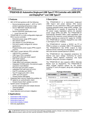 TPS26743E-Q1 datasheet cover page