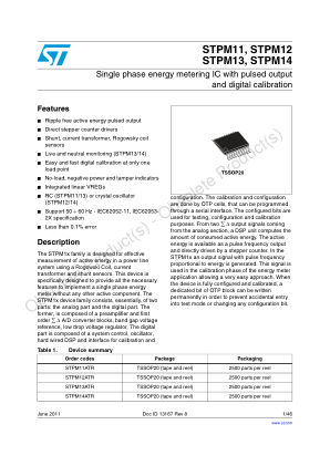 STPM11 数据手册首页