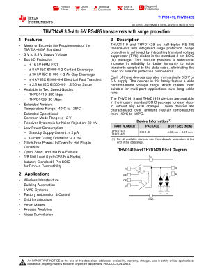 THVD1429 datasheet cover page