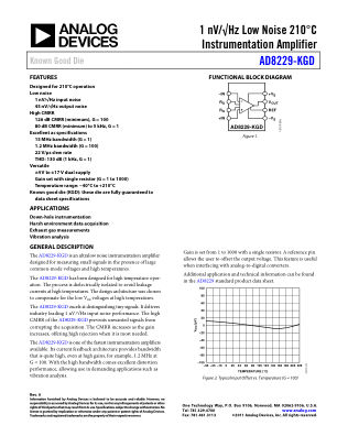 AD8229-KGD datasheet cover page