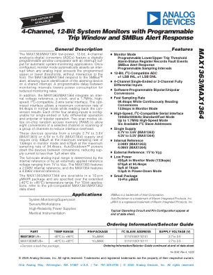 MAX1363-MAX1364 datasheet cover page