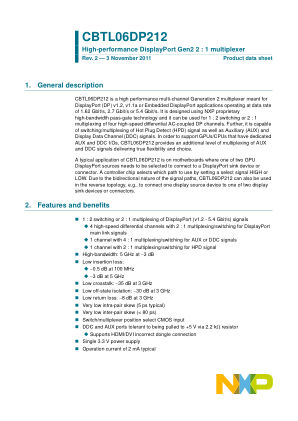 CBTL06DP212 datasheet cover page