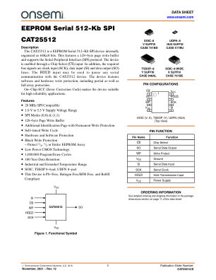 CAT25512 数据手册首页