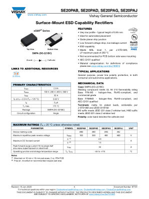 SE20PAB 数据手册首页