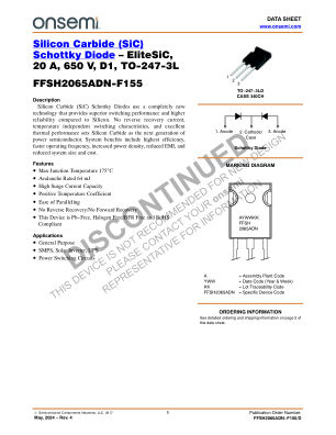 FFSH2065ADN-F155 datasheet cover page