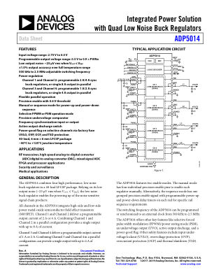 ADP5014 数据手册首页