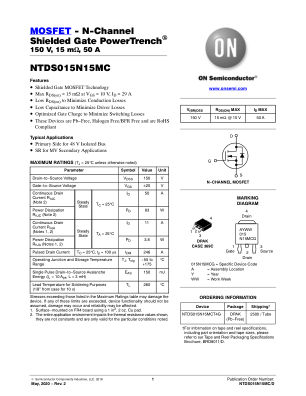 NTDS015N15MC datasheet cover page