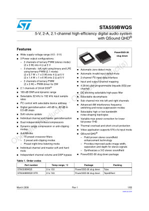 STA559BWQS 数据手册首页