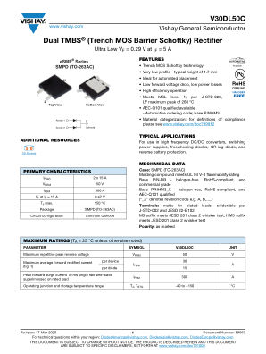 V30DL50C 数据手册首页