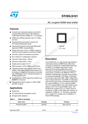 STHDLS101 数据手册首页
