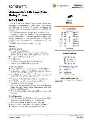NCV7748 数据手册首页