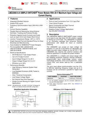 LMZ22008 datasheet cover page