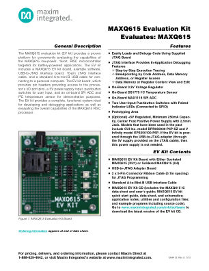 MAXQ615-KIT datasheet cover page