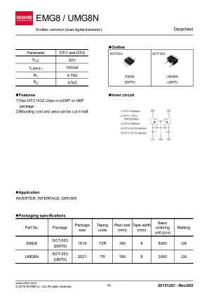 UMG8N 数据手册首页