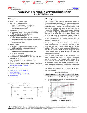 TPS562212 datasheet cover page