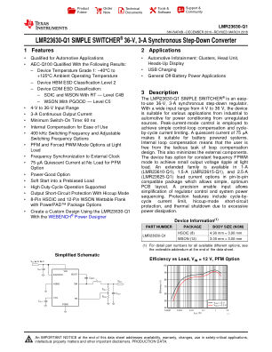 LMR23630-Q1 datasheet cover page