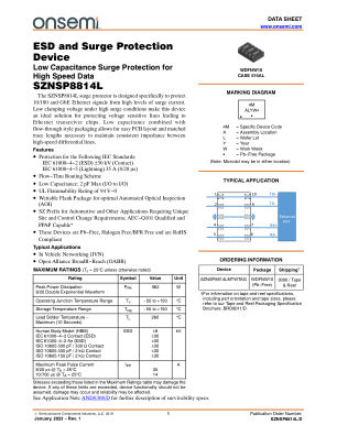 SZNSP8814L datasheet cover page