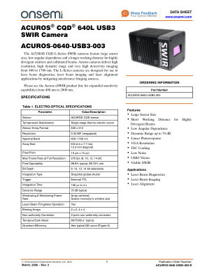 ACUROS-0640-USB3-003 数据手册首页