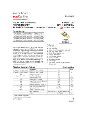 IRHMB57Z60 datasheet cover page