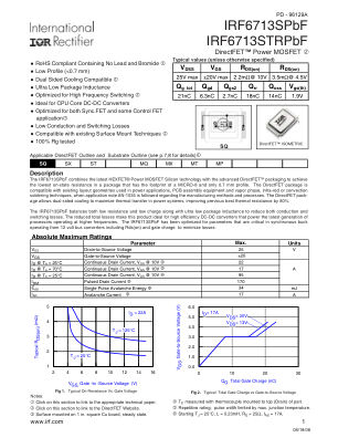 IRF6713S datasheet cover page