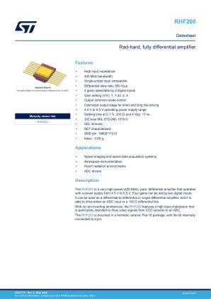RHF200 datasheet cover page