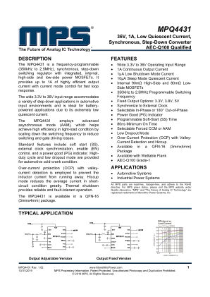 MPQ4431 datasheet cover page