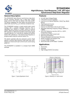 SY2A22404FCA datasheet cover page