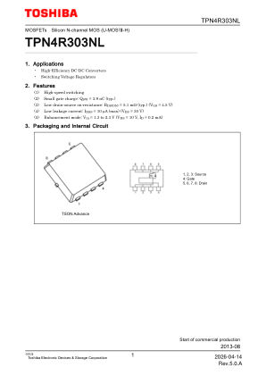 TPN4R303NL 数据手册首页