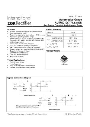 AUIRS2127S datasheet cover page