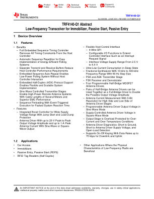 TRF4140-Q1 datasheet cover page