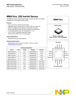MMA16XX 数据手册首页