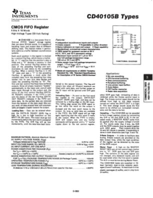 CD40105B-MIL 数据手册首页