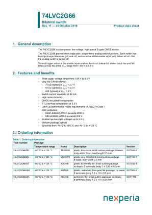 74LVC2G66GM datasheet cover page