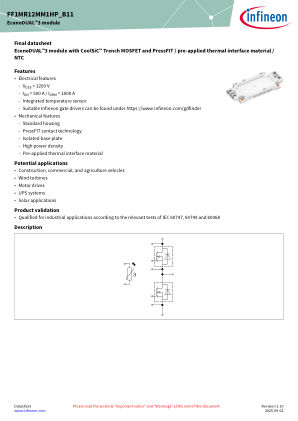 FF1MR12MM1HP-B11 datasheet cover page