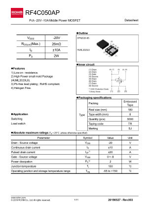 RF4C050AP 数据手册首页
