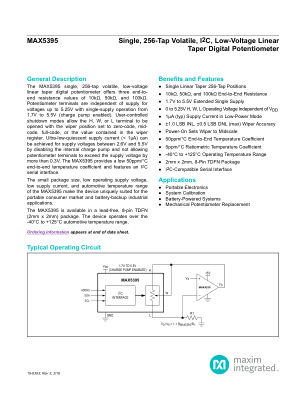 MAX5395 datasheet cover page