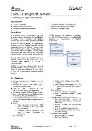 CC2480A1 datasheet cover page