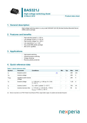 BAS321JX datasheet cover page