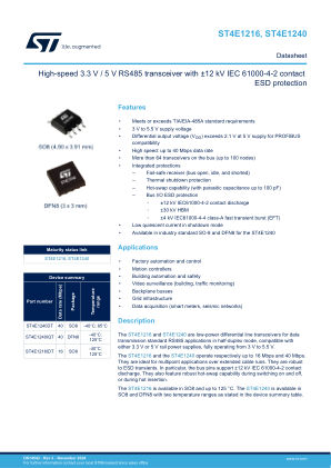 ST4E1216 datasheet cover page