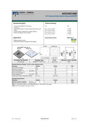 AOCA32106E datasheet cover page