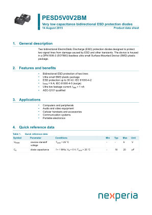 PESD5V0V2BMYL datasheet cover page