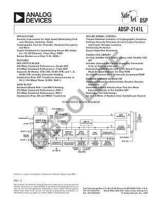 ADSP-2141L 数据手册首页