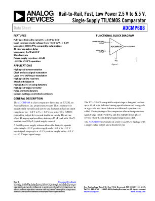 ADCMP608 datasheet cover page