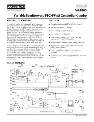 ML4805CP datasheet cover page