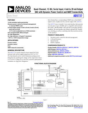AD5737 数据手册首页
