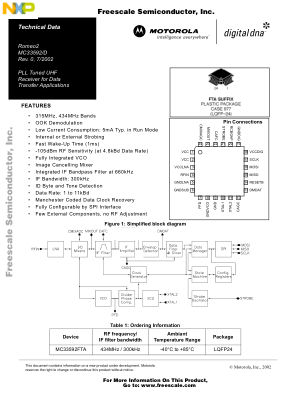 MC33592 datasheet cover page