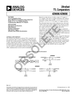 AD9696 数据手册首页