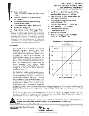 TLC2274A-EP datasheet cover page