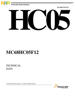 MC68HC05F12 数据手册首页