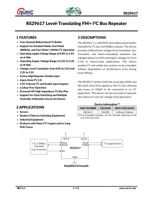 RS29617 datasheet cover page